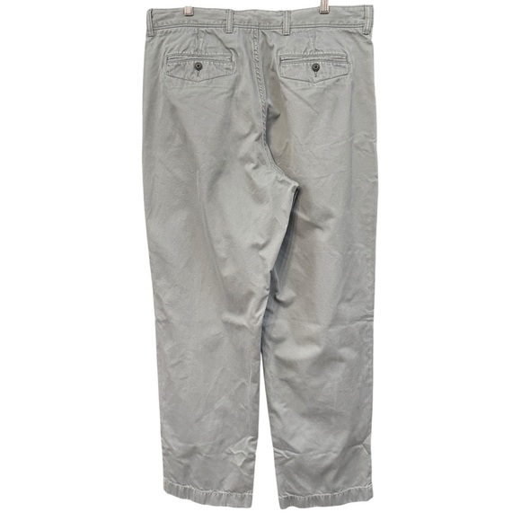 L.L. Bean Men’s Natural Fit Chinos Gray Green 36x32 Cotton Pants - Picture 2 of 5